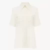 Blusa a maniche corte in crêpe de chine Blusa a maniche corte in crêpe de chine