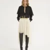 Blusa a mantella in georgette di seta Blusa a mantella in georgette di seta