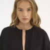 Blusa a mantella in georgette di seta Blusa a mantella in georgette di seta