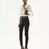 Blusa con volant in georgette di seta Blusa con volant in georgette di seta