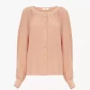 Blusa girocollo in crêpe de chine Blusa girocollo in crêpe de chine