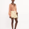 Blusa girocollo in crêpe de chine Blusa girocollo in crêpe de chine