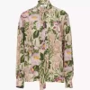 Blusa lavallière con maxi arricciatura in crêpe de chine Blusa lavallière con maxi arricciatura in crêpe de chine