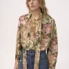 Blusa lavallière con maxi arricciatura in crêpe de chine Blusa lavallière con maxi arricciatura in crêpe de chine