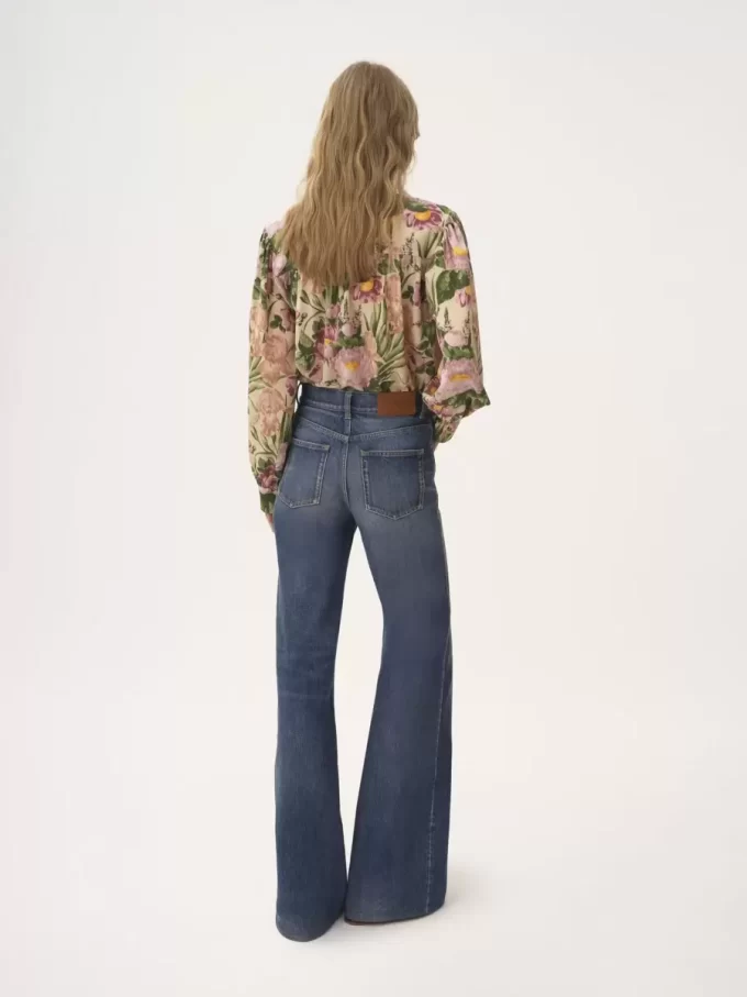 Blusa lavallière con maxi arricciatura in crêpe de chine Blusa lavallière con maxi arricciatura in crêpe de chine