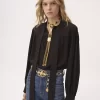 Blusa lavallière con maxi arricciatura in crêpe de chine Blusa lavallière con maxi arricciatura in crêpe de chine