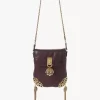 Borsa a patta con catena Château Treasures in pelle martellata Borsa a patta con catena Château Treasures in pelle martellata
