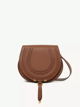 Borsa a sella Marcie in pelle granata