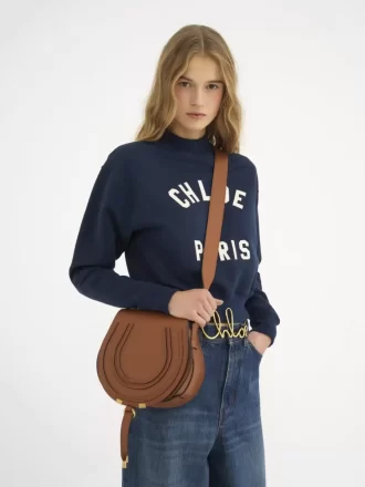 Borsa a sella Marcie in pelle granata