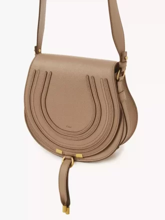 Borsa a sella Marcie in pelle granata