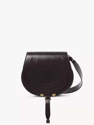 Borsa a sella Marcie in pelle lucida Borsa a sella Marcie in pelle lucida