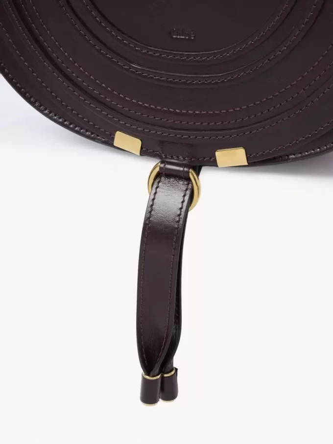 Borsa a sella Marcie in pelle lucida Borsa a sella Marcie in pelle lucida