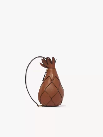 Borsa a tracolla ananas in pelle martellata Borsa a tracolla ananas in pelle martellata