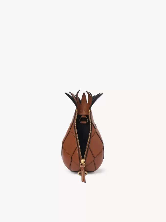 Borsa a tracolla ananas in pelle martellata Borsa a tracolla ananas in pelle martellata