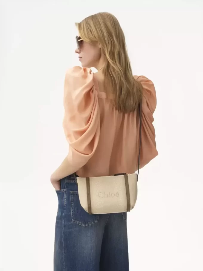 Borsa a tracolla Chloé Carry in tela Borsa a tracolla Chloé Carry in tela