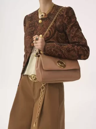 Borsa a tracolla Chloé Heritage in pelle martellata