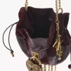 Borsa a tracolla Château Treasures in pelle granata e scamosciata Borsa a tracolla Château Treasures in pelle granata e scamosciata