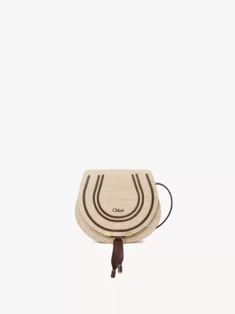 Borsa a tracolla Marcie piccola in fibre effetto rafia