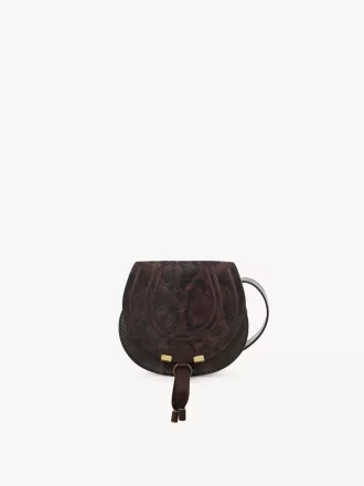 Borsa a tracolla Marcie piccola in pelle effetto pitone