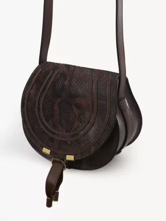 Borsa a tracolla Marcie piccola in pelle effetto pitone