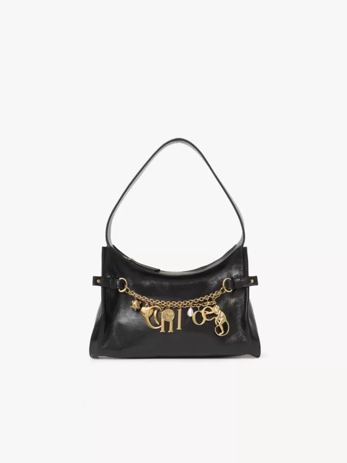Borsa hobo Chloé Charms in pelle lucida Borsa hobo Chloé Charms in pelle lucida