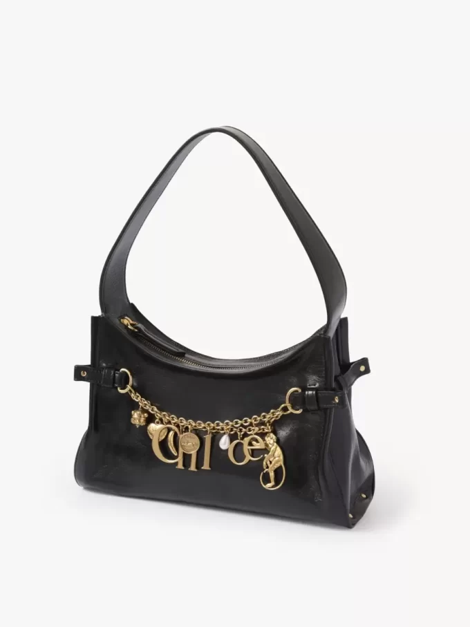 Borsa hobo Chloé Charms in pelle lucida Borsa hobo Chloé Charms in pelle lucida