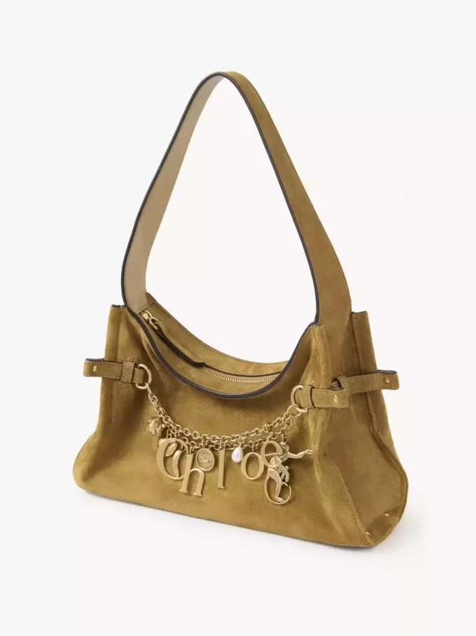 Borsa hobo Chloé Charms in pelle scamosciata Borsa hobo Chloé Charms in pelle scamosciata
