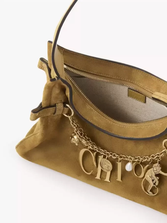 Borsa hobo Chloé Charms in pelle scamosciata Borsa hobo Chloé Charms in pelle scamosciata