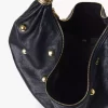 Borsa hobo grande Bracelet in pelle martellata con borchie Borsa hobo grande Bracelet in pelle martellata con borchie