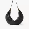 Borsa Hobo grande con bracciale in pelle martellata Borsa Hobo grande con bracciale in pelle martellata