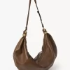 Borsa Hobo grande con bracciale in pelle martellata Borsa Hobo grande con bracciale in pelle martellata