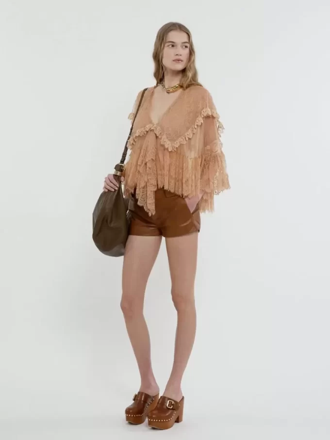 Borsa Hobo grande con bracciale in pelle martellata Borsa Hobo grande con bracciale in pelle martellata
