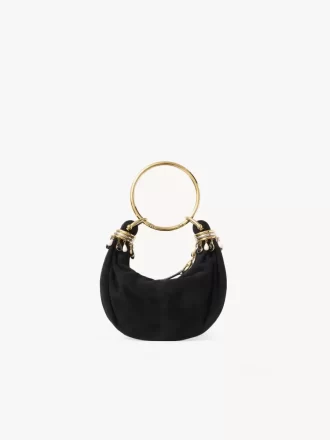 Borsa Hobo Mini Beaded Bracelet in pelle scamosciata