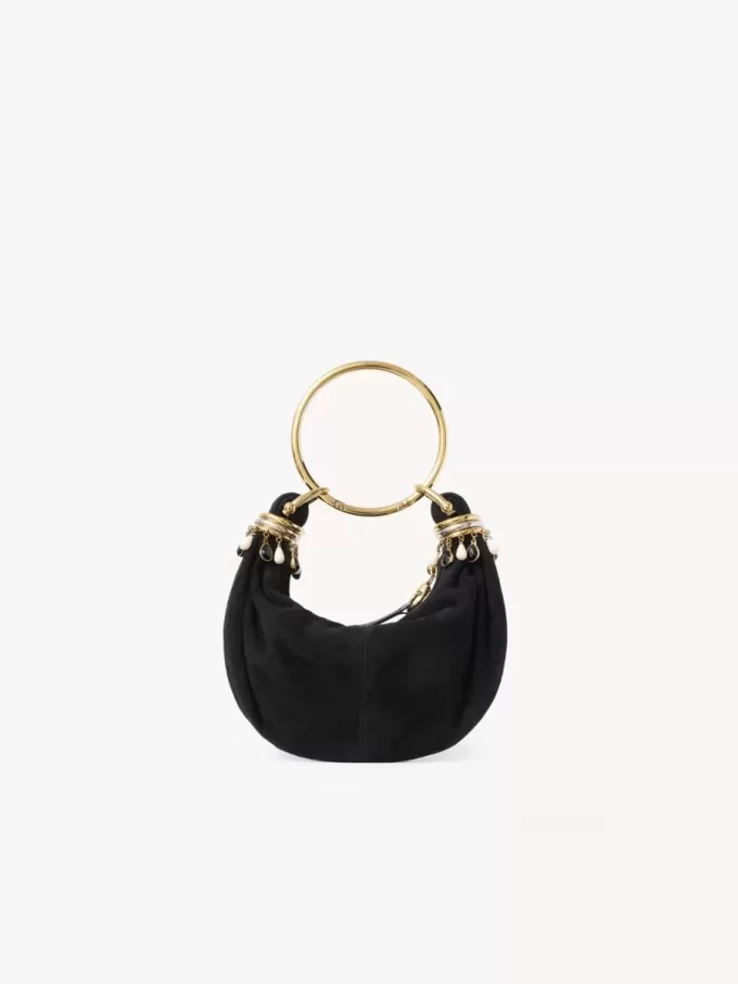 Borsa Hobo Mini Beaded Bracelet in pelle scamosciata Borsa Hobo Mini Beaded Bracelet in pelle scamosciata