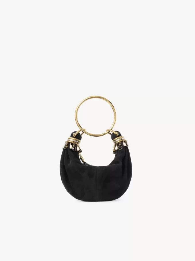 Borsa Hobo Mini Beaded Bracelet in pelle scamosciata Borsa Hobo Mini Beaded Bracelet in pelle scamosciata