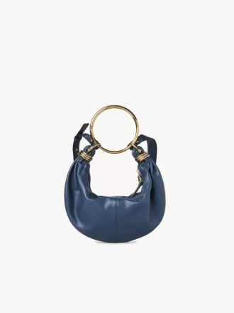 Borsa Hobo piccola con bracciale in pelle martellata