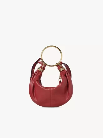Borsa Hobo piccola con bracciale in pelle martellata