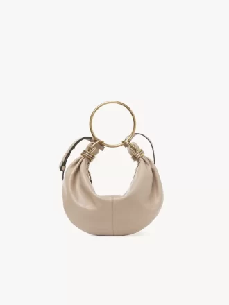 Borsa Hobo piccola con bracciale in pelle martellata