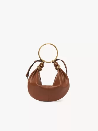 Borsa Hobo piccola con bracciale in pelle martellata
