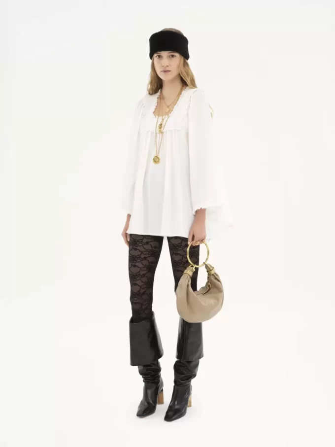 Borsa Hobo piccola con bracciale in pelle martellata Borsa Hobo piccola con bracciale in pelle martellata
