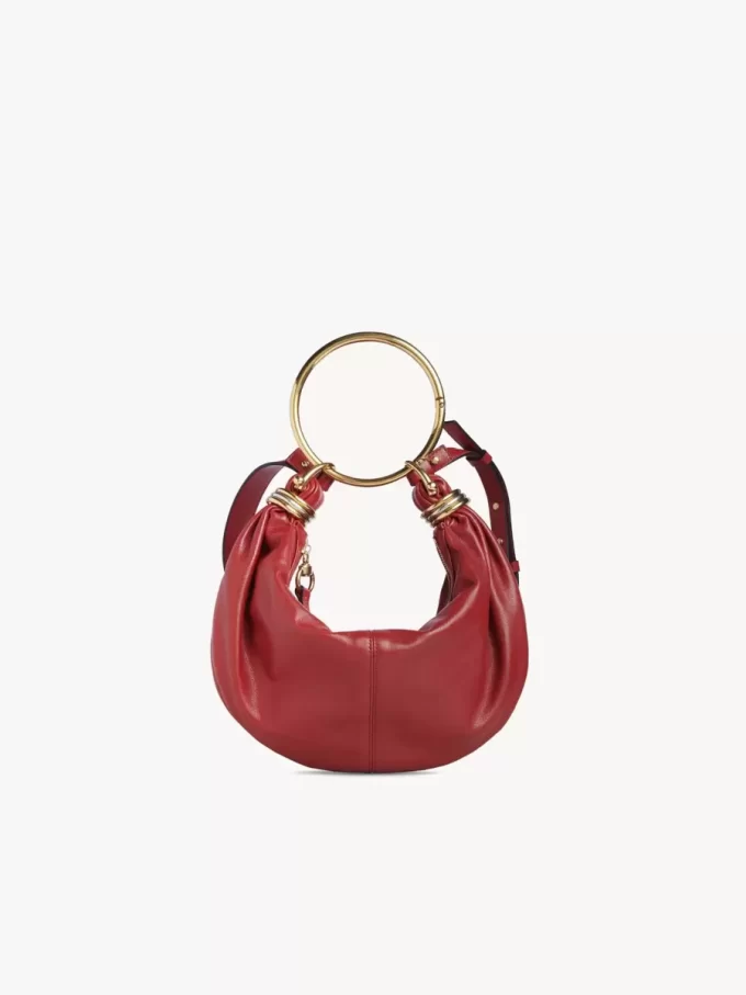 Borsa Hobo piccola con bracciale in pelle martellata Borsa Hobo piccola con bracciale in pelle martellata