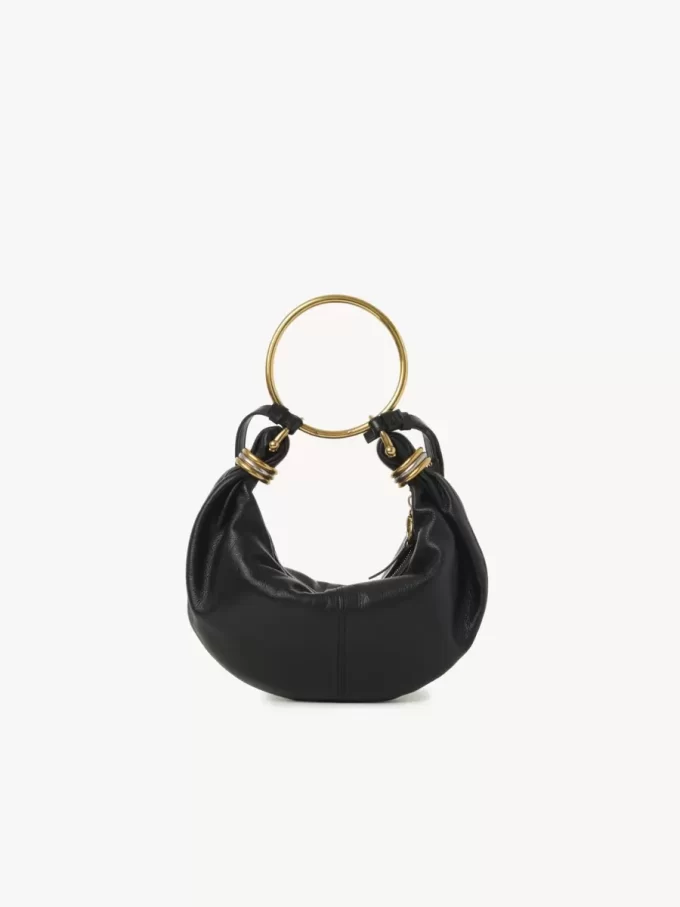 Borsa Hobo piccola con bracciale in pelle martellata Borsa Hobo piccola con bracciale in pelle martellata