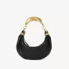 Borsa hobo piccola con bracciale in pelle martellata Borsa hobo piccola con bracciale in pelle martellata