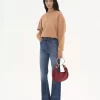 Borsa Hobo piccola con bracciale in pelle martellata Borsa Hobo piccola con bracciale in pelle martellata