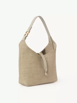Borsa hobo piccola Marcie in fibre effetto rafia