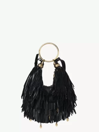 Borsa Hobo Small Bracelet in pelle con frange