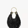 Borsa Hobo Small Bracelet in pelle con frange Borsa Hobo Small Bracelet in pelle con frange