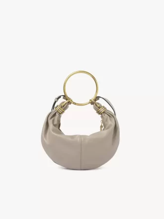 Borsa hobo Small Bracelet in pelle martellata