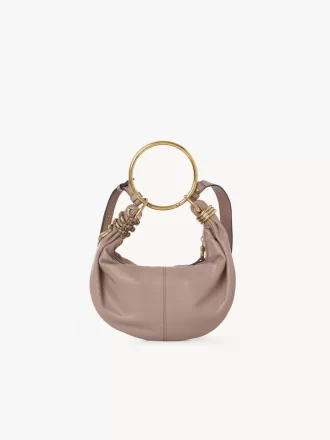 Borsa Hobo Small Snake Bracelet in pelle martellata