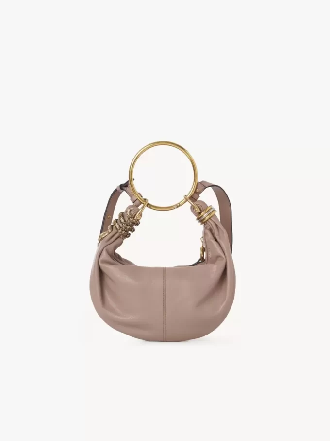 Borsa Hobo Small Snake Bracelet in pelle martellata Borsa Hobo Small Snake Bracelet in pelle martellata